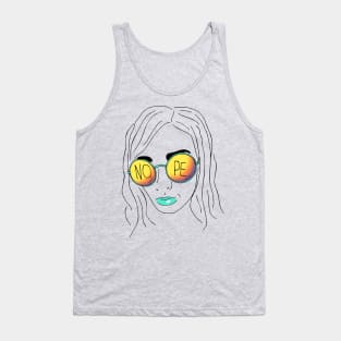 nope - minimal portrait Tank Top